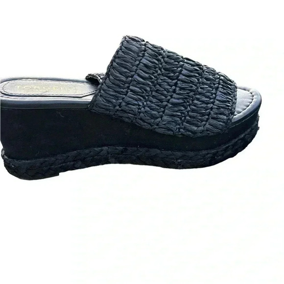 Torgeis Womens Neith FEI1073 Black Wedge Slide Sandals Size 8 - Picture 8 of 11